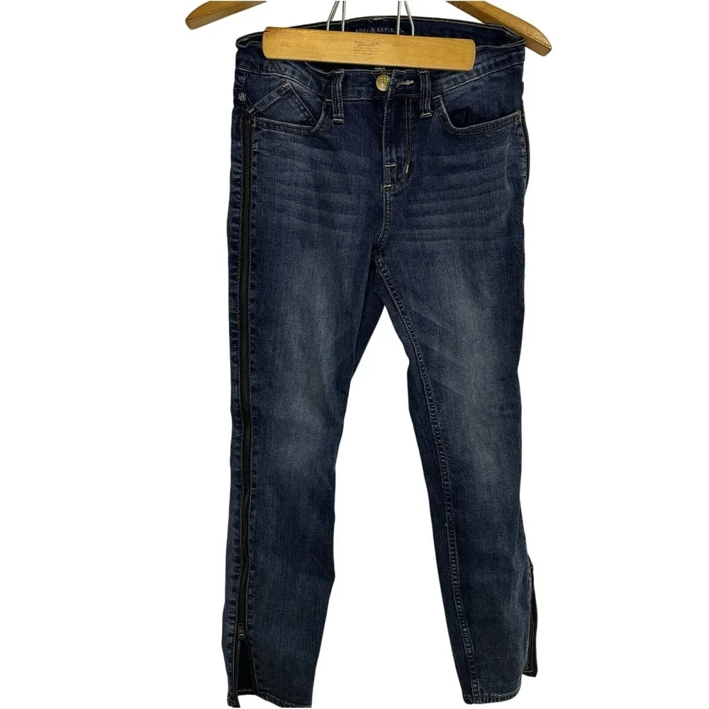 Rock and Republic Zipadeedooda Zip‎ Leg Jeans Size 6